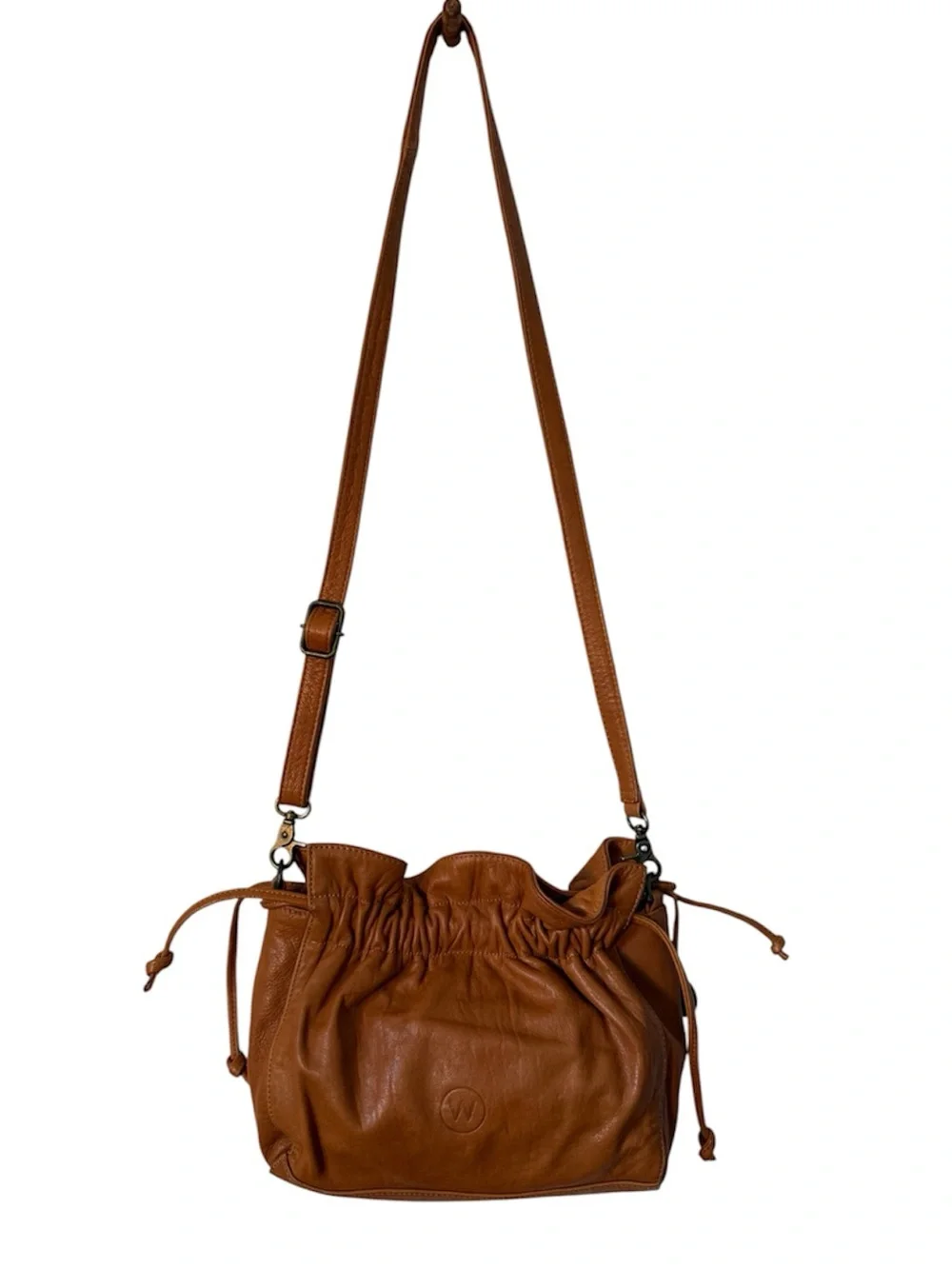 WANDERERS TRAVEL CO. MARLEY LEATHER HANDBAG BAG TAN